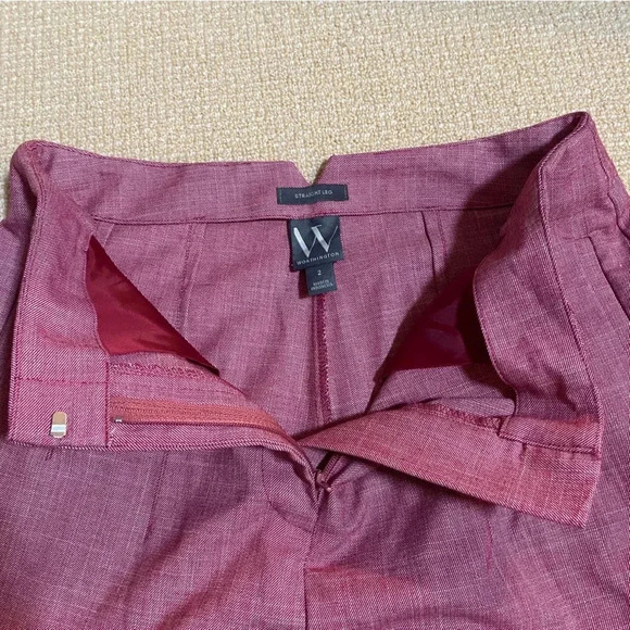 Worthington Straight Leg High Waisted Dress Pant in Pink Women’s 2 - Picture 3 of 7